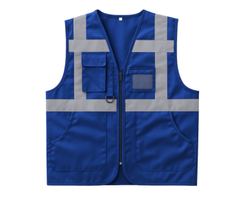 Saks Mavi Yönetici/Mühendis İkaz Yeleği