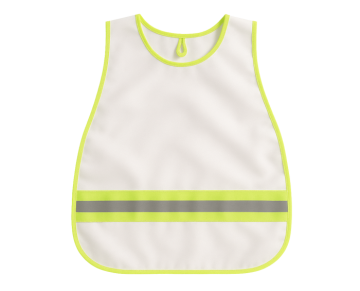 Beyaz-Sarı Grökren Reflektifli Gezi Önlüğü